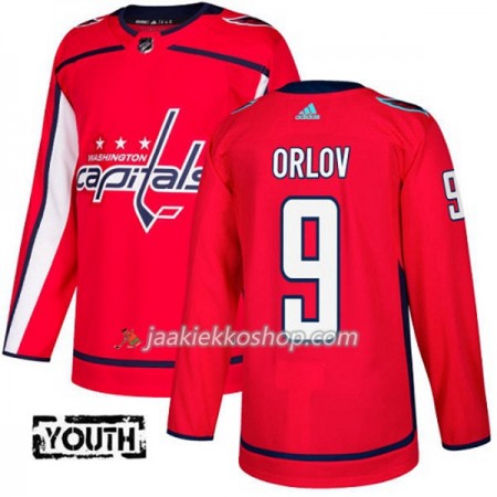 Lapsille NHL Washington Capitals Pelipaita Dmitry Orlov 9 Adidas 2017-2018 Punainen Authentic